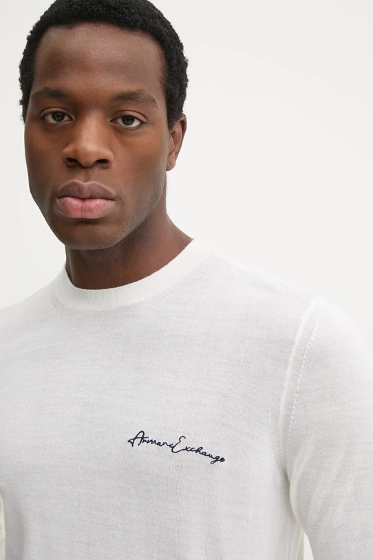 Шерстяной свитер Armani Exchange бежевый 8NZM5A.ZM1YZ