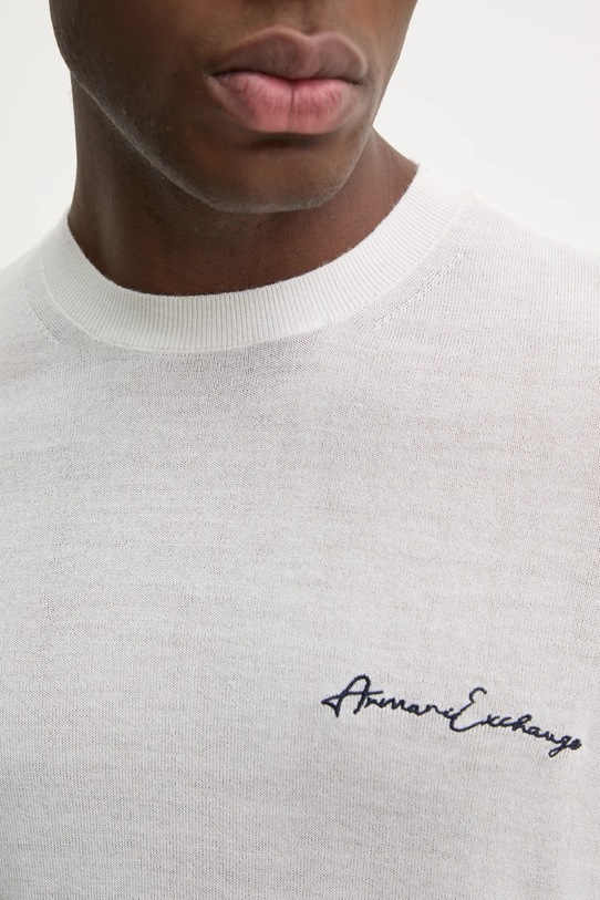 Шерстяной свитер Armani Exchange 8NZM5A.ZM1YZ бежевый