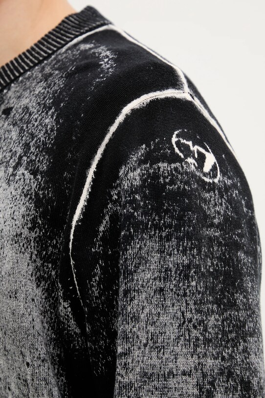 Diesel pulover de bumbac K-VELI KNITWEAR A16878.0BEAR gri