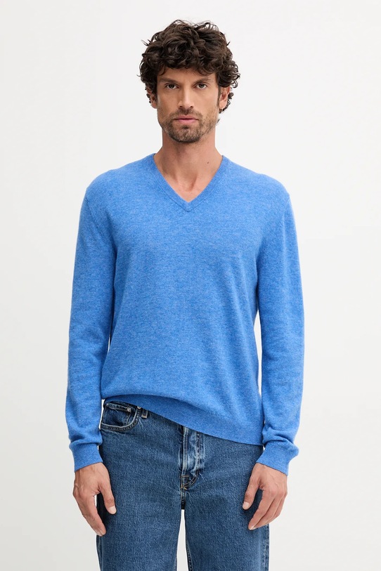 Μάλλινο πουλόβερ United Colors of Benetton μπλε 1002U4407