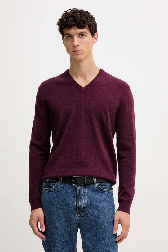 Volnen pulover United Colors of Benetton bordo 1002U4407