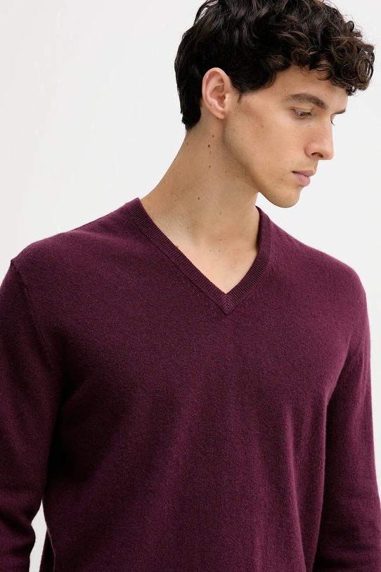 Volnen pulover United Colors of Benetton bordo 1002U4407