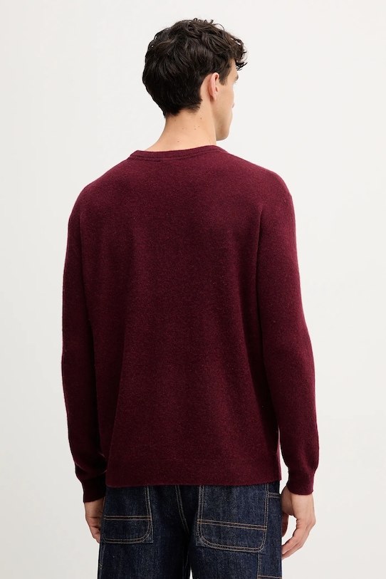 Îmbrăcăminte American Vintage pulover de lână MRAX18A burgundia