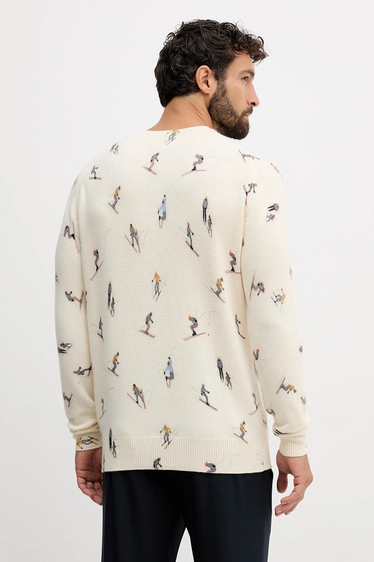 Odzież MC2 Saint Barth sweter z dodatkiem wełny HER0022 beżowy