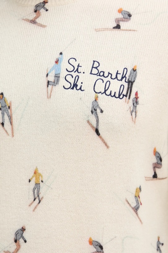 MC2 Saint Barth sweter z dodatkiem wełny HER0022 beżowy