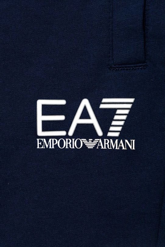 Chlapec Detské bavlnené šortky EA7 Emporio Armani 8NBS51.BJ05Z tmavomodrá