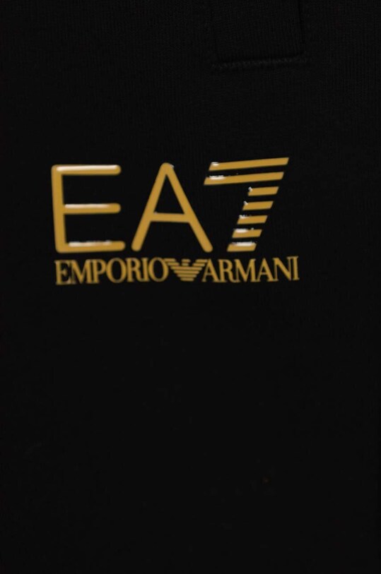 Chlapec Detské bavlnené šortky EA7 Emporio Armani 8NBS51.BJ05Z čierna