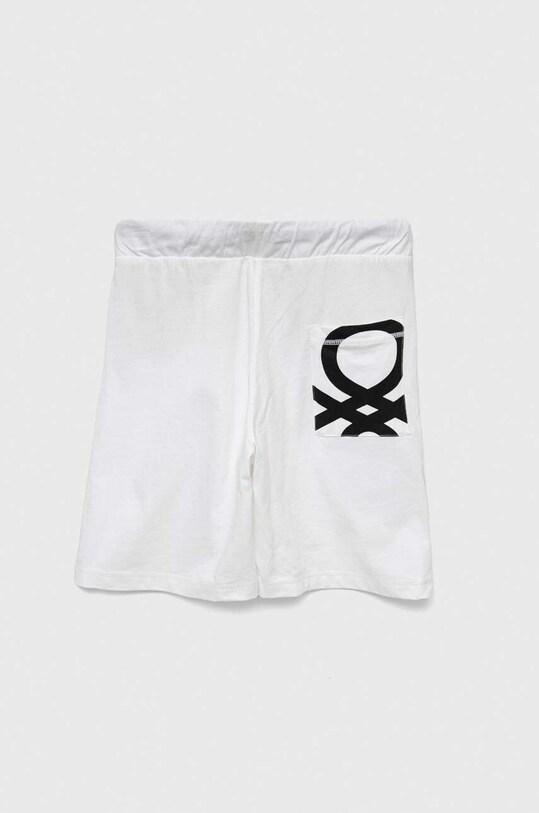 Детские хлопковые шорты United Colors of Benetton 3BL0C901H.G.NOS белый AA00