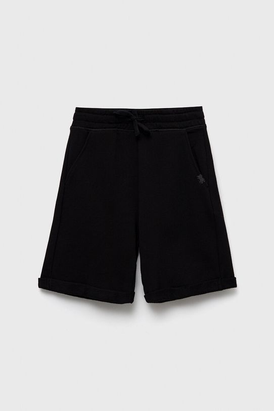 United Colors of Benetton szorty bawełniane dziecięce bawełna czarny 3J68C901G.G.NOS
