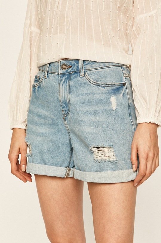 Noisy May - Rifľové krátke nohavice bavlna modrá 27010866