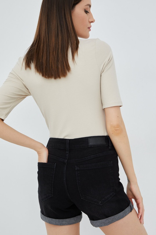 Odjeća Traper kratke hlače Vila 14068519.BlackDenim crna