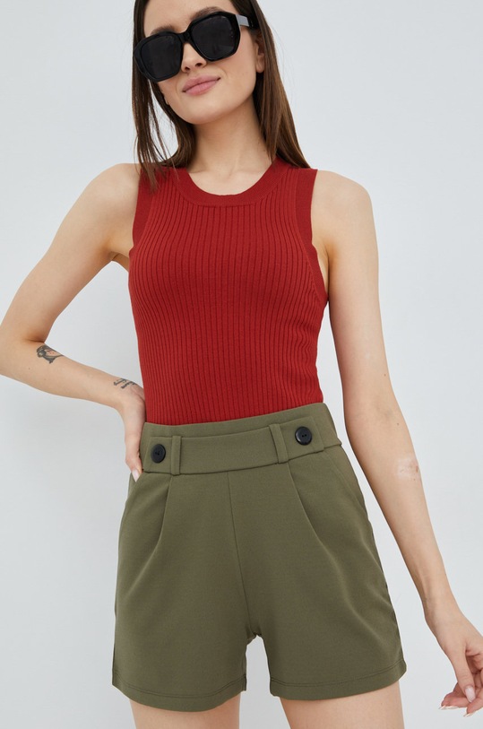 Kratke hlače JDY pletivo zelena 15203098.Kalamata