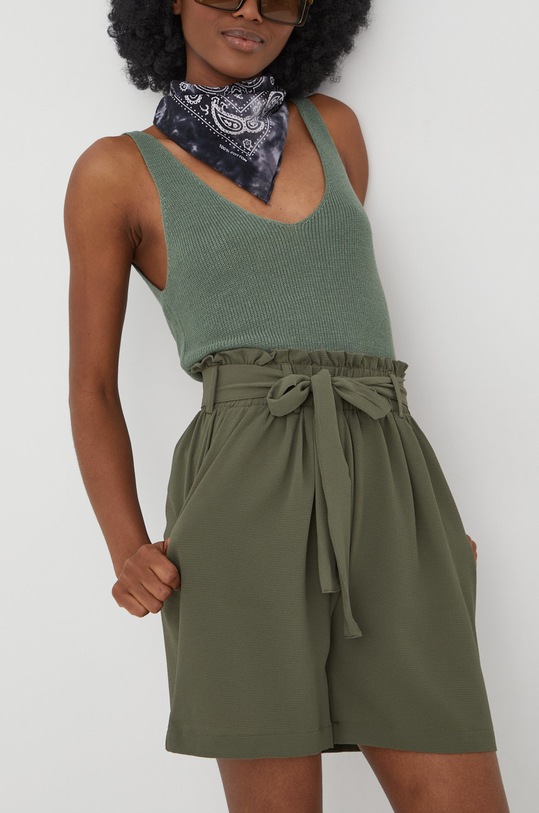 Pieces pantaloni scurti panza verde 17103514.GrapeLeaf