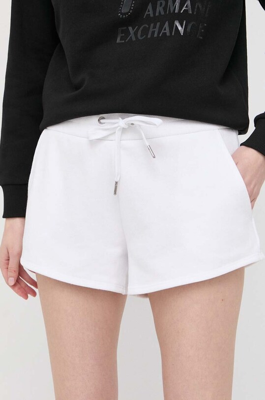 Armani Exchange pantaloni scurti cu elastan alb 8NYSBA.YJE5Z.NOS