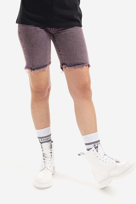 Дънков къс панталон от памук Aries Acid Wash Denim Short AR30204 PINK