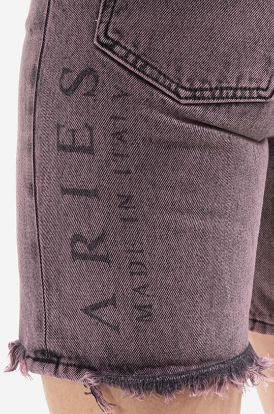 Aries cotton denim shorts Acid Wash Denim pink AR30204