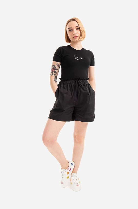 Woolrich cotton shorts Poplin Short CFWWSH0021FRUT3027 black AA00