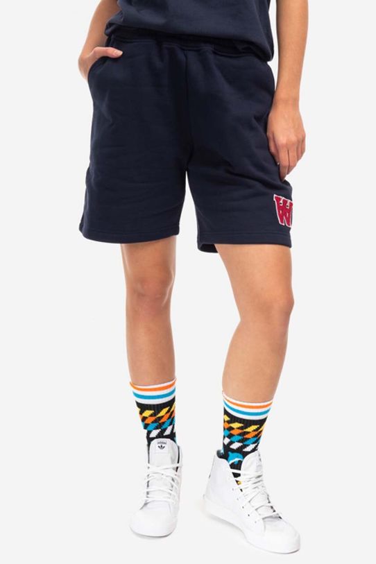 Wood Wood pantaloncini in cotone Lis media blu navy 10231800.2424