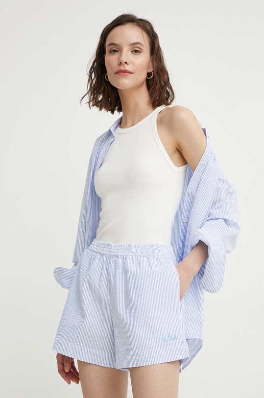 MC2 Saint Barth szorty bawełniane wzorzyste niebieski MEA002