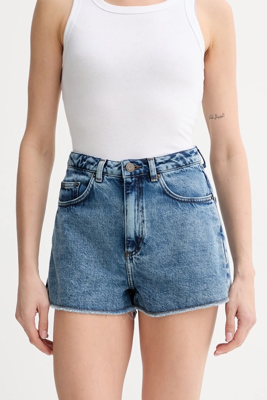 American Vintage szorty jeansowe bawełniane bawełna niebieski JOY09A