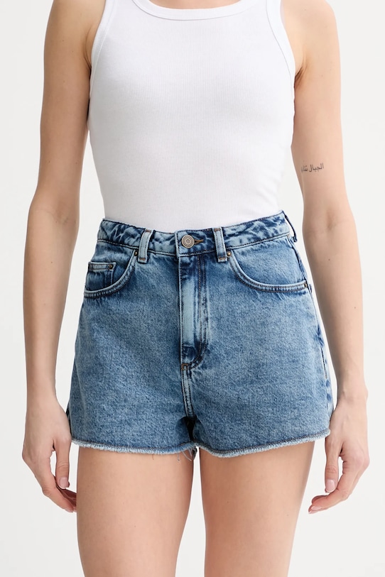 American Vintage szorty jeansowe bawełniane bawełna niebieski JOY09A