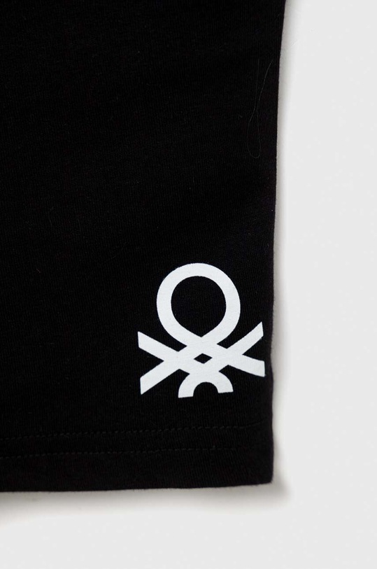 Băieți United Colors of Benetton pantaloni scurți din bumbac pentru copii 3BL0G900Q.P.NOS negru