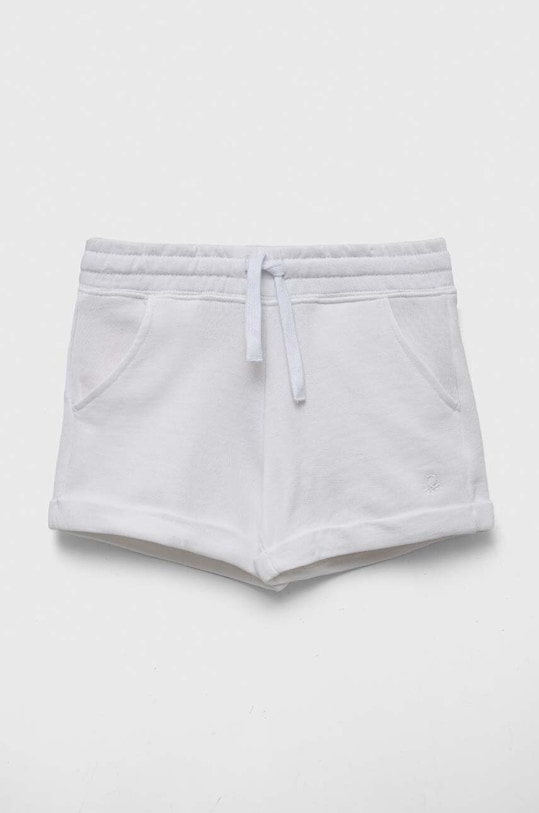Dětské bavlněné šortky United Colors of Benetton pletenina bílá 3J68C901C.G.NOS