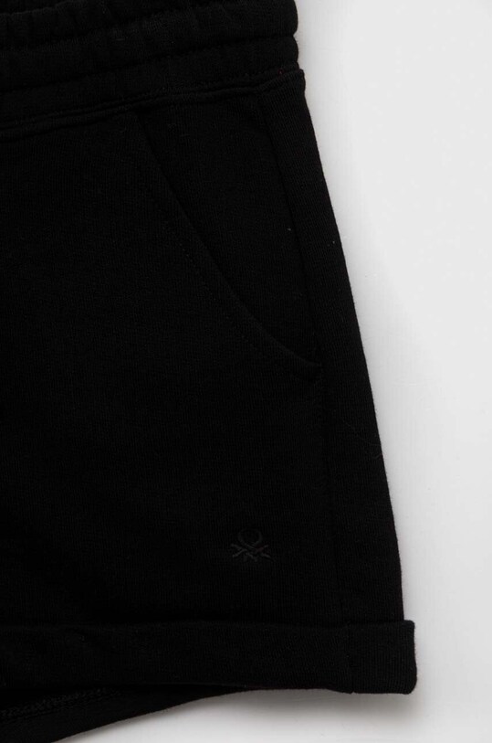 Băieți United Colors of Benetton pantaloni scurți din bumbac pentru copii 3J68C901C.G.NOS negru