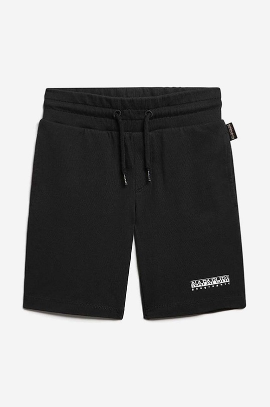 Otroške bombažne kratke hlače Napapijri Pletenina črna NA4G3W.041