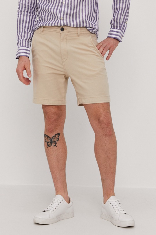 Selected Homme Szorty tkanina beżowy 16079389