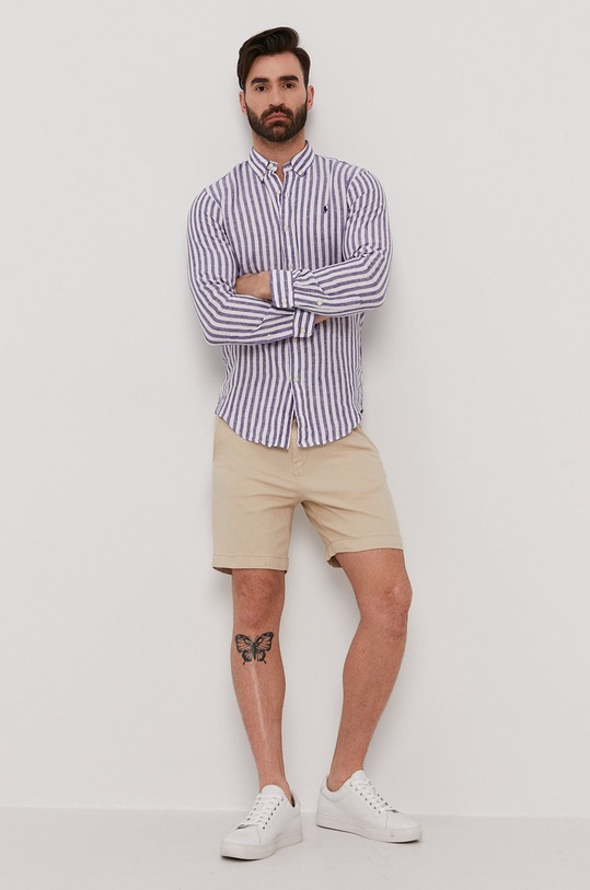 Selected Homme Szorty 16079389 beżowy AA00