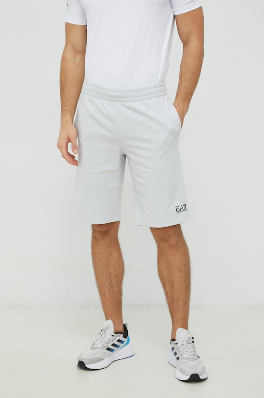 EA7 Emporio Armani szorty bawełniane bawełna szary 8NPS02.PJ05Z