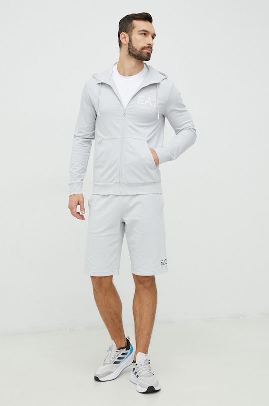 EA7 Emporio Armani szorty bawełniane 8NPS02.PJ05Z szary SS24