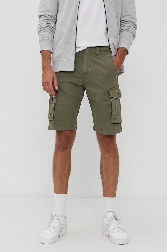 Šortky Jack & Jones s elastanom zelená 12184905.DustyOlive