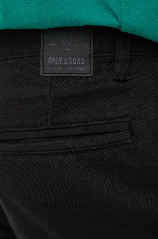 Хлопковые шорты Only & Sons чёрный 22021818.Black