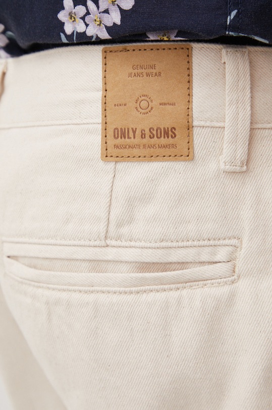 Only & Sons szorty bawełniane beżowy 22021818.Ecru