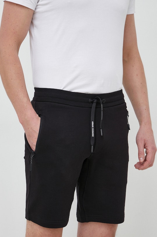 Памучен къс панталон Armani Exchange памук черен 8NZS75.ZJKRZ.NOS