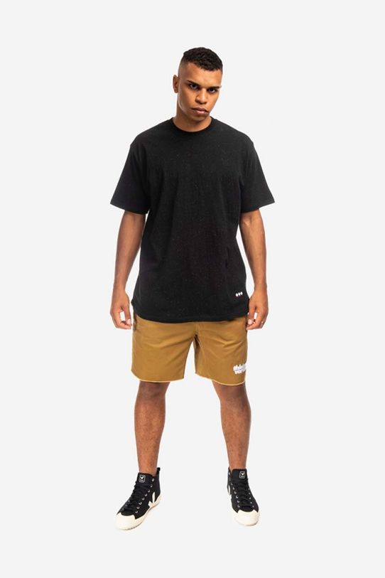 thisisneverthat pantaloni scurți din bumbac Easy TN221WSOCS01 maro AA00