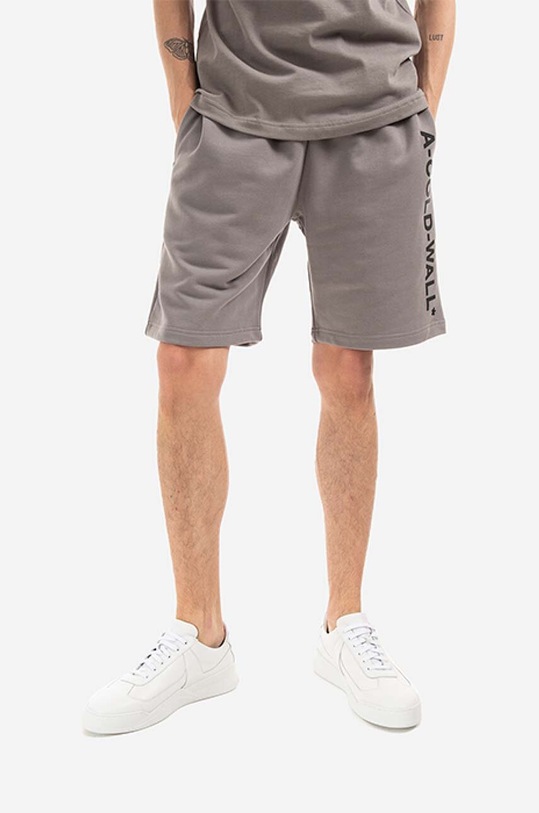 A-COLD-WALL* cotton shorts Essential Logo cotton gray ACWMB118