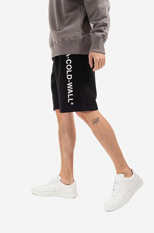 A-COLD-WALL* szorty bawełniane Essential Logo czarny ACWMB118