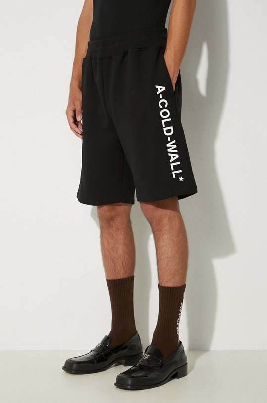 A-COLD-WALL* cotton shorts Essential Logo black ACWMB118