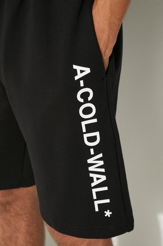 A-COLD-WALL* cotton shorts Essential Logo ACWMB118 black