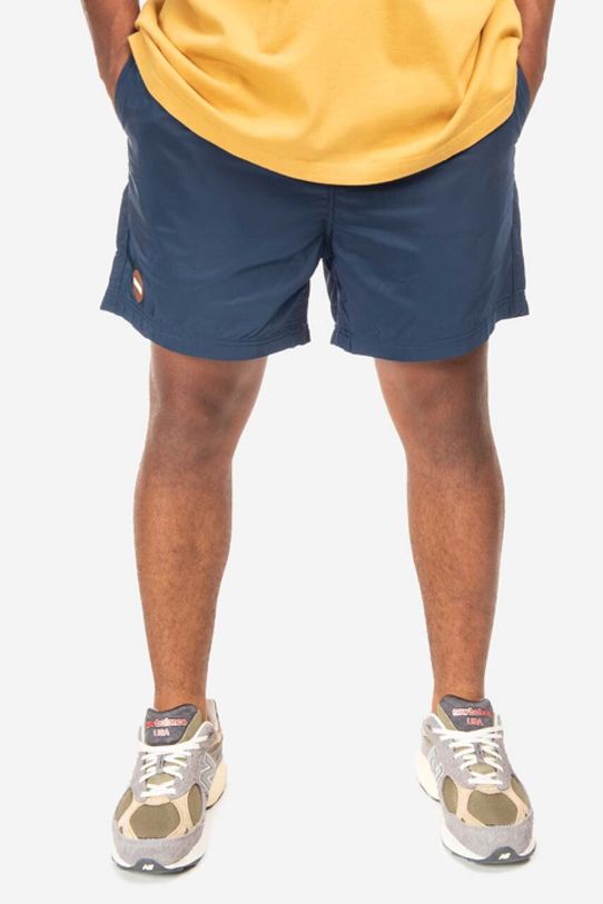 Kratke hlače PLEASURES bez uzorka mornarsko plava P22SU021