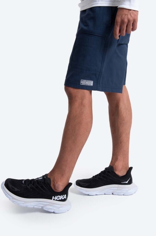 HUF szorty bawełniane Abbott Easy Short PT00171 granatowy