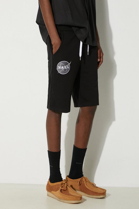Šortky Alpha Industries Basic potlač čierna 116362.03