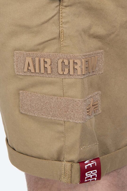 Alpha Industries szorty Kerosene Patch beżowy 116212.14