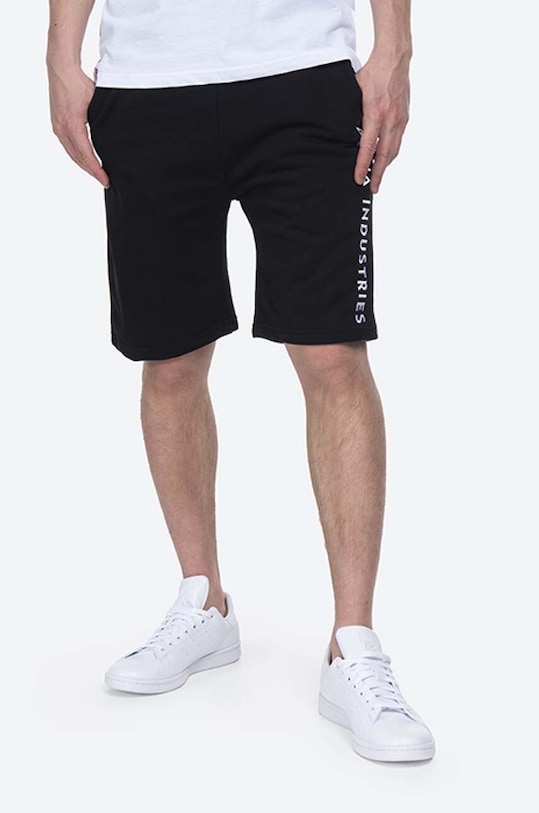 Alpha Industries pantaloni scurți Al Sweat tricotaj negru 116365.03