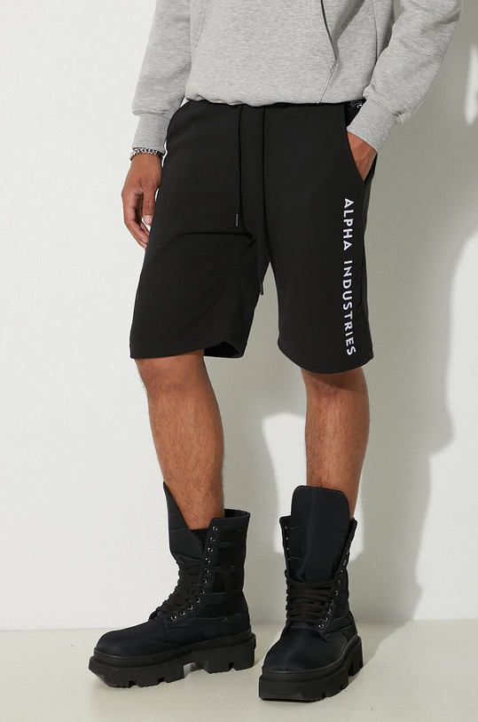 Σορτς Alpha Industries Al Sweat μαύρο 116365.03