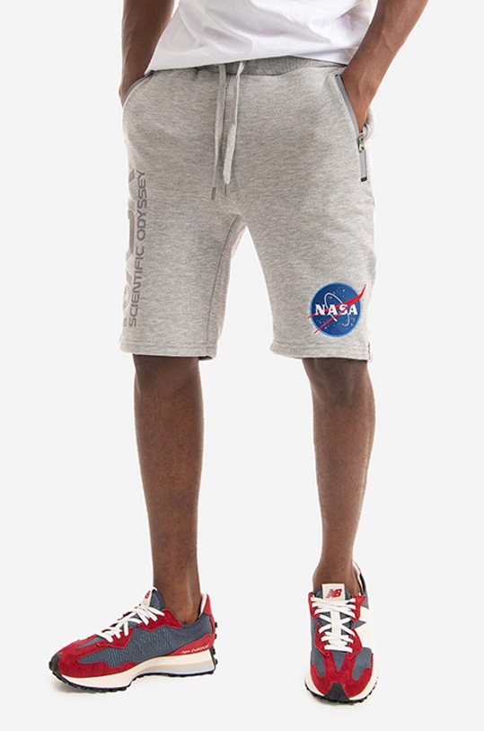 Alpha Industries pantaloni scurți Oddysey tricotaj gri 126336.17