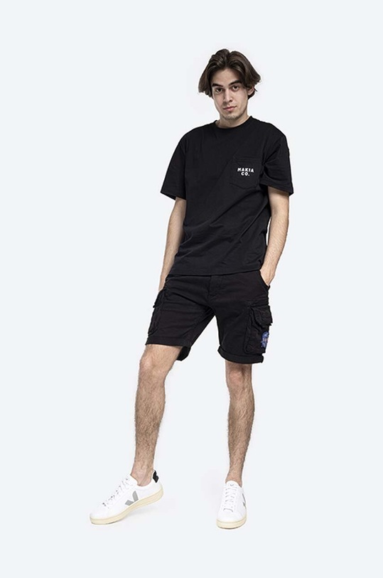Alpha Industries szorty x NASA 126207.03 czarny AA00
